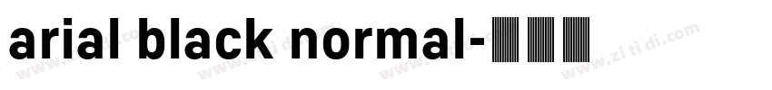 arial black normal字体转换